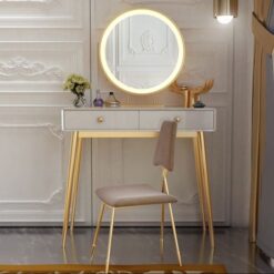Bàn trang điểm chân sắt hiện đại S90-BTD010