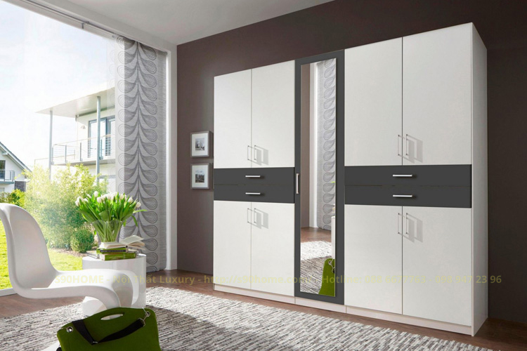 Tủ áo công nghiệp 5 buồng thời trang cao cấp S90-TACN009 7 Tủ áo công nghiệp 5 buồng thời trang cao cấp