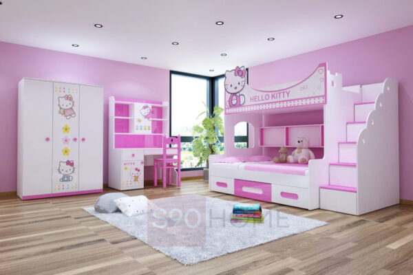 Mẫu giường tầng cho bé mèo kitty