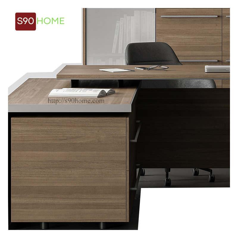 Bàn làm việc giám đốc gỗ công nghiệp S90-BGD009 5 Bàn làm việc giám đốc gỗ công nghiệp