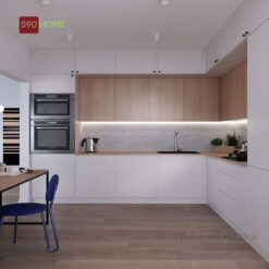 Tủ bếp Laminate chữ L S90-LA001