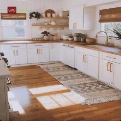 Tủ bếp MDF chống ẩm màu trắng S90-MDF017
