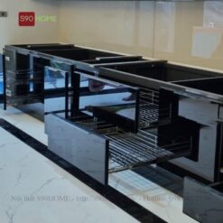Tủ bếp inox cánh kính chị linh tân tây đô S90-TBK026 5 tu bep acrylic s90home 051