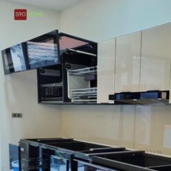 Tủ bếp inox cánh kính chị linh tân tây đô S90-TBK026 4 tu bep acrylic s90home 052