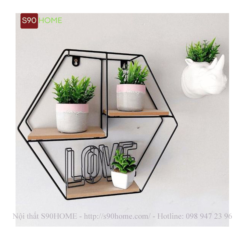 Kệ trang trí sắt treo tường S90HOME 