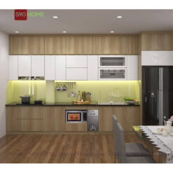 Tủ bếp veneer s90home và báo giá S90-VN005
