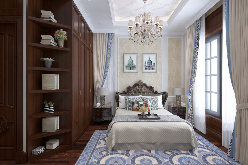 Phòng ngủ mang phong cách tân cổ điển