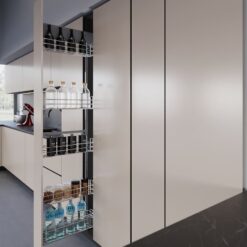TỦ KHO 5 TẦNG CÁNH KÉO 150MM RỔ NAN TRÒN MẠ CHROME INOXA 842R/15C