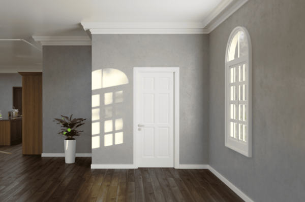 Cửa gỗ MDF công nghiệp Sơn trắng