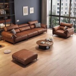 Sofa da cao cấp chống cháy Benjamin S90-SF018