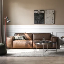 Ghế sofa văng đệm da hiện đại S90-SF004