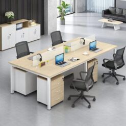 Bàn làm việc văn phòng 2m4 S90-BNV018 3 Ban lam viec van phong 2m4 S90 BNV018 1