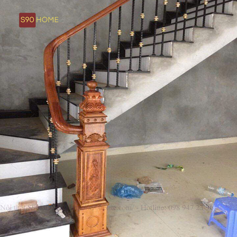 Mẫu cầu thang gỗ đẹp cho nhà 2 tầng Mẫu cầu thang gỗ đẹp cho nhà 2 tầng