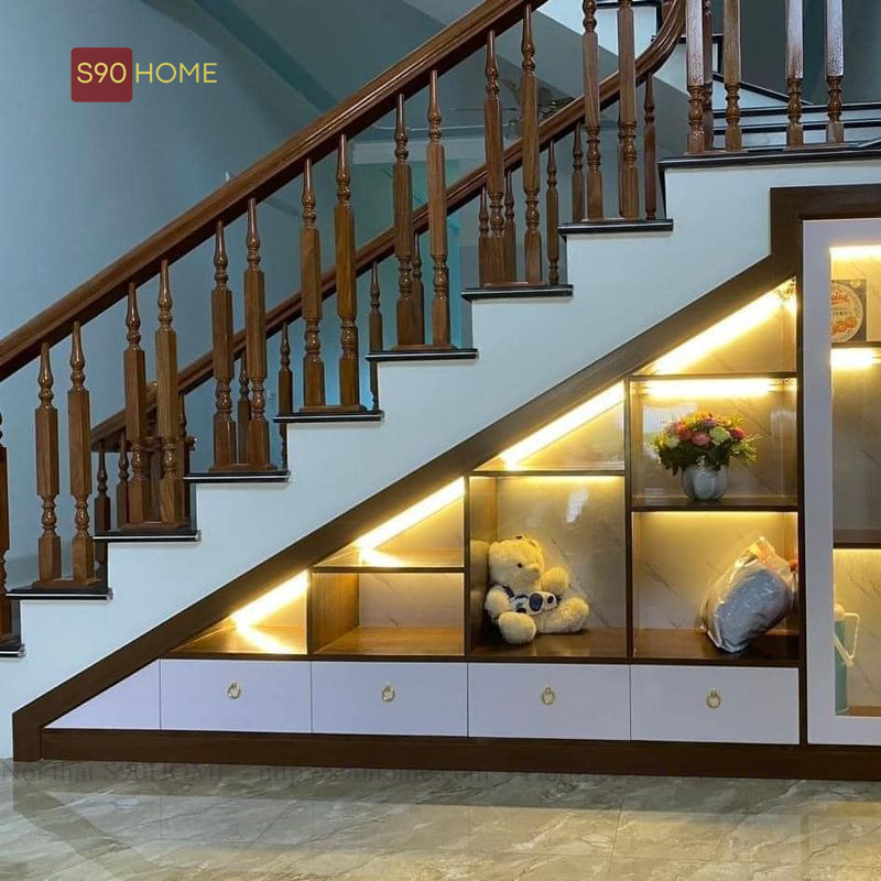 Cầu thang nhà ống 4m 13 Ca thang go lim s90home S90 025 1