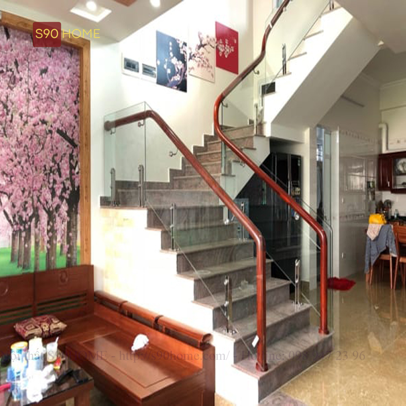Cầu thang nhà ống 4m 11 cau thang kinh go s90home s90 026