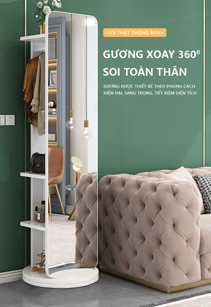 Gương soi toàn thân decor kệ quần áo S90HOME 1 Guong soi toan than decor ke quan ao S90HOME 1