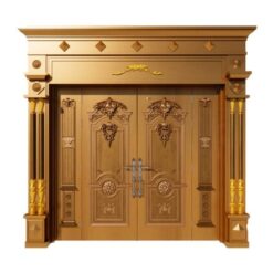 Cửa Thép Giả Gỗ Hiện Đại – Xu Hướng Cửa Đẹp, Bền, An Toàn Hàng Đầu S90HOME 7 cua biet thu 4 canh dep